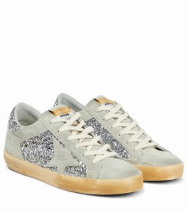 Superstar Leather Sneakers In Ice/silver