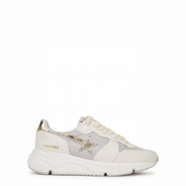 Running Sole Panelled Mesh Sneakers In White