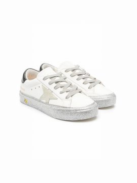 Kids' Superstar Glittered Low-top Sneakers In White