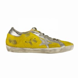 Yellow Leather Women's Sneakers