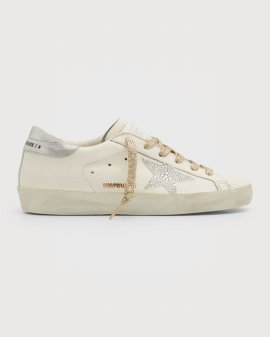 Superstar Crystal Leather Low-top Sneakers In White