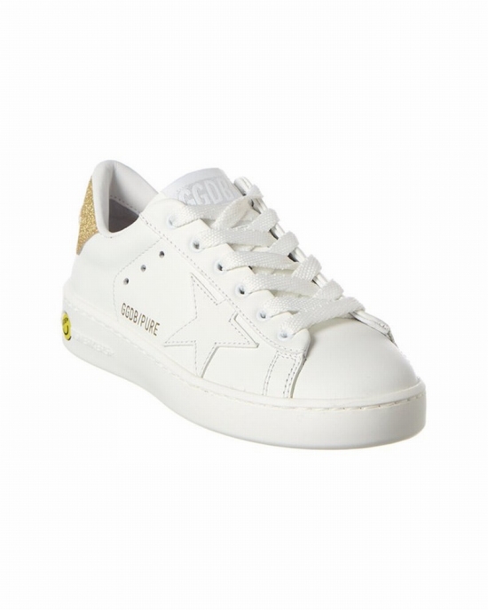 Kids' Pure New Leather Sneaker In White