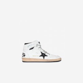 White Sky-star High Top Leather Sneakers