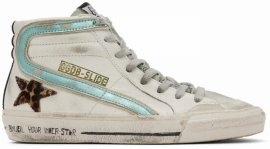 Gray Slide High-top Sneakers In 81784 White/icemint