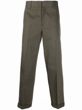 Straight-leg Cropped Trousers In Gr??n