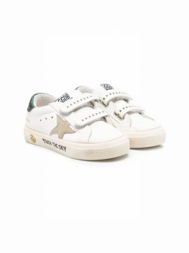 Ball Stop Touch-strap Sneakers In White