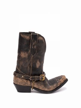 Deluxe Brand Wish Star Cowboy Boots In Nero