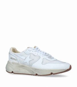 Leather Running Sole Sneakers In White