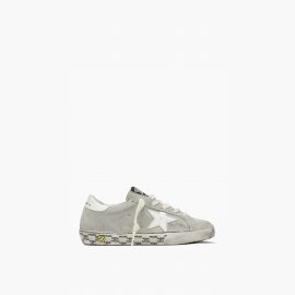 Kids' Deluxe Brand Super Star Suede Sneakers In White
