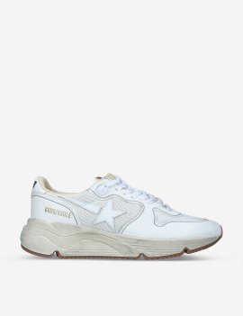 Running Sole 11326 Logo-embossed Leather And Mesh Low-top Trainers In White/oth