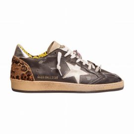 Ball Star Leather Sneakers With Laminated Star Limited Edition In Black Silver Beige Brown Leo
