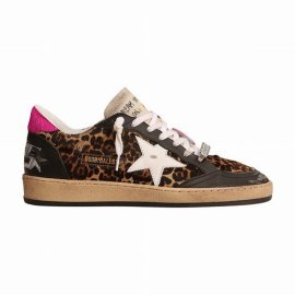 Ball Star Leather Sneakers With Laminated Star Limited Edition In Beige Brown Leo Black White Fuxia Multicolor