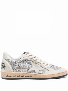 Ball-star Glitter Low-top Sneakers In Neutrals