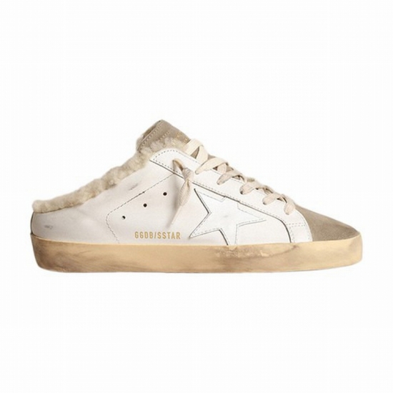Super-star Sabot Sneakers In White Taupe Beige