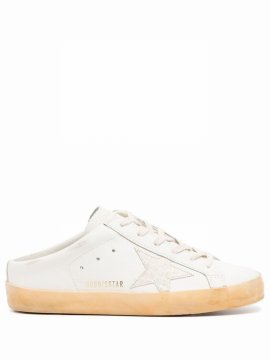 Superstar Leather Mules In White