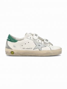 Kids' Classic Old School In White/silver/green
