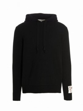 Cachemire And Cachemire Blend Hooded Sweater In Black