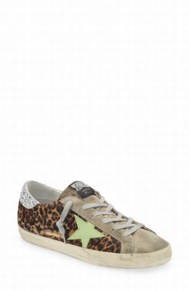 Super-star Low Top Sneaker In Leo/ Green/ Taupe/ Silver