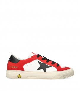Leather May School Sneakers In Red