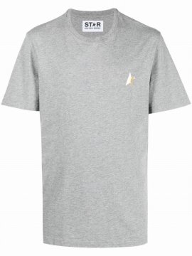 Embroidered Star T-shirt In Grey