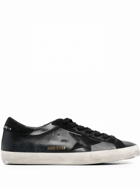 Black Super-star Leather Sneakers
