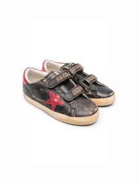 Kids' One Star Touch-strap Sneakers In Black