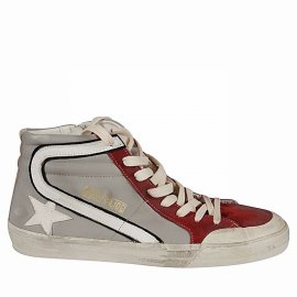 Man Sneakers. In Grigio/rosso/bianco