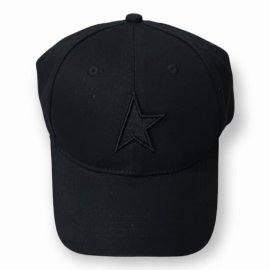 Kids Star Embroidered Baseball Cap In Black