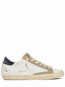 20mm Super Star Leather Sneakers In White,blue