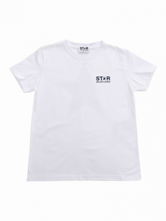 Kids' Star T-shirt In Bianco
