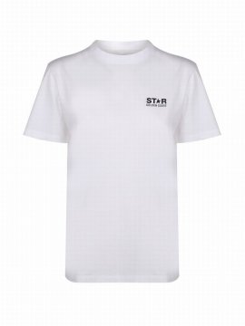 Deluxe Brand Star Printed Crewneck T In White