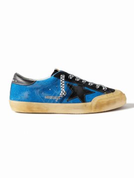 Superstar Penstar Suede And Leather Sneakers In Blue