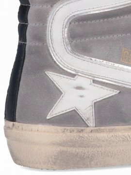 Classic Slide Sneakers In Mud/white/black/silver