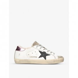 Super-star Logo-embossed Leather Low-top Trainers In White/blk