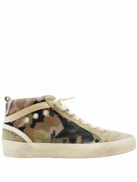 Camouflage Leather Mid Star Sneakers In Multicolore