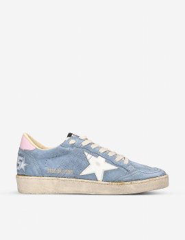 Women's Blue Other Women's Ball Star 50758 Distressed Suede Low-top Trainers