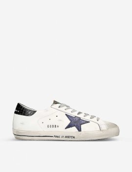 Superstar Leather Low-top Trainers In White/navy