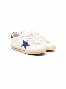 Kids' Superstar Lace-up Sneakers In White