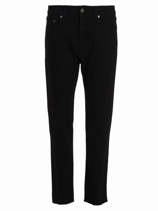 'one Wash' Cotton Jeans In Black