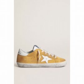 Super Star Suede Upper High Frequency Tongue Leather Star And Heel In White