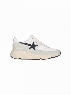 Running Sole Leather Sneakers In Bianco