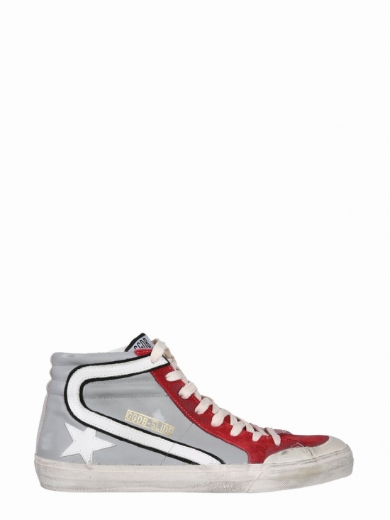 Classic Penstar Slide Sneakers In Grigio/rosso/bianco
