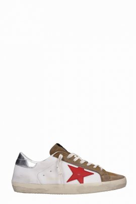 Superstar Sneakers In White Suede And Leather