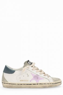 Superstar Lace-up Sneakers In White Pink Petrol