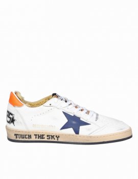 Ball Star In Leather White And Blu