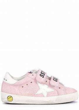 Kids Old School Pink Suede Sneakers (it19-it27) - 4 Baby