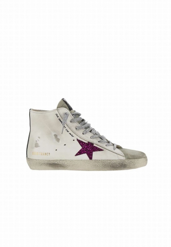"francy Classic" Leather Sneakers In White/ice/fucsia/black