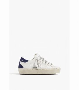 Hi Star Leather Sneaker In White/dark Blue