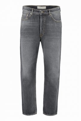 5-pocket Straight-leg Jeans In Grey