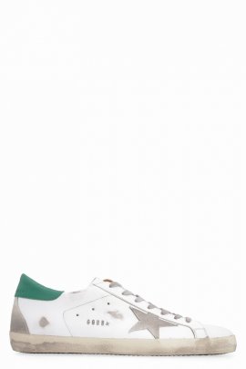 Super-star Leather Low-top Sneakers In White/ice/green